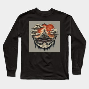 Japanese Style Floating Island Long Sleeve T-Shirt